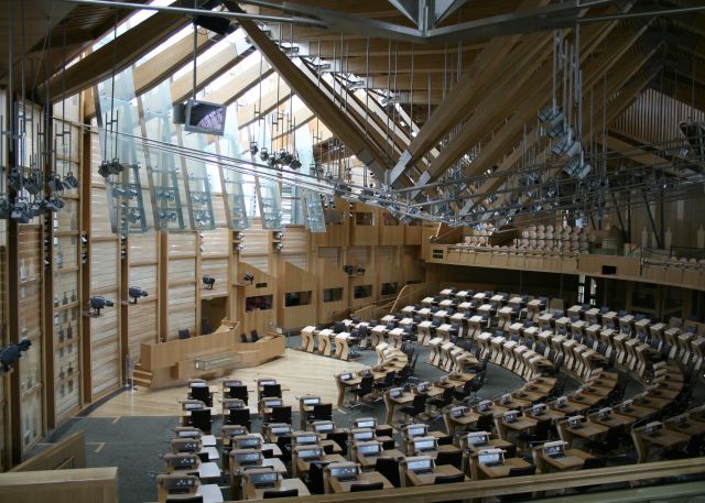 Scottish Parliament debating chamber Scottish Parliament debating chamber