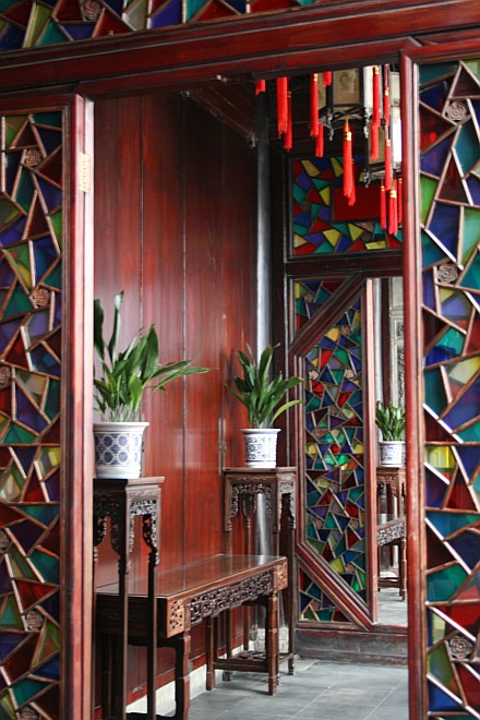 Stained glass screen Stained glass screen
