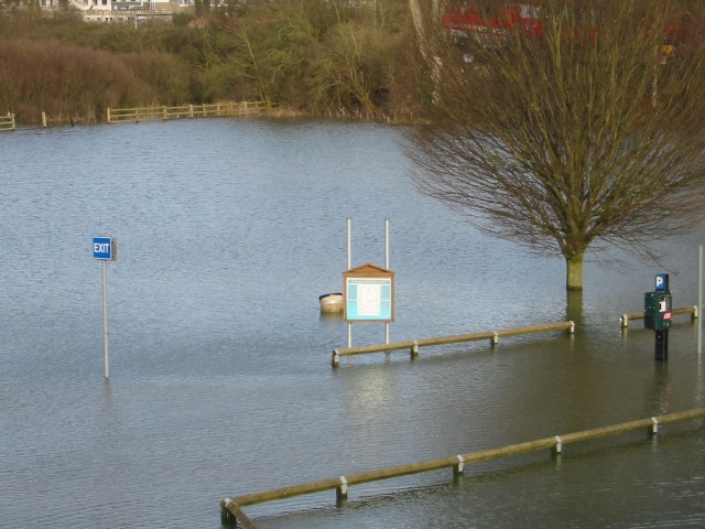 Flooded car park