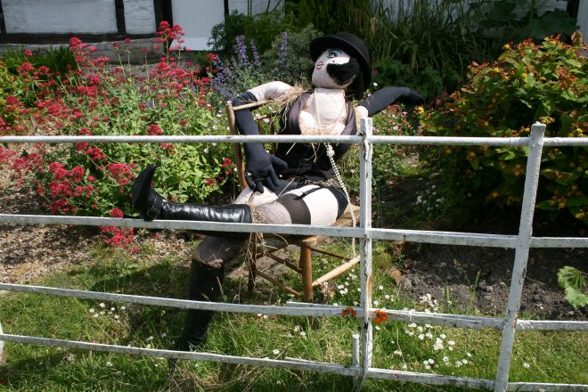 Scarecrow in lingerie